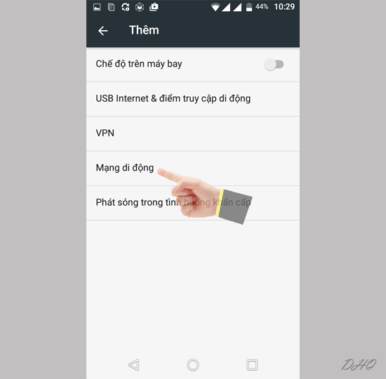 Chọn mạng di động